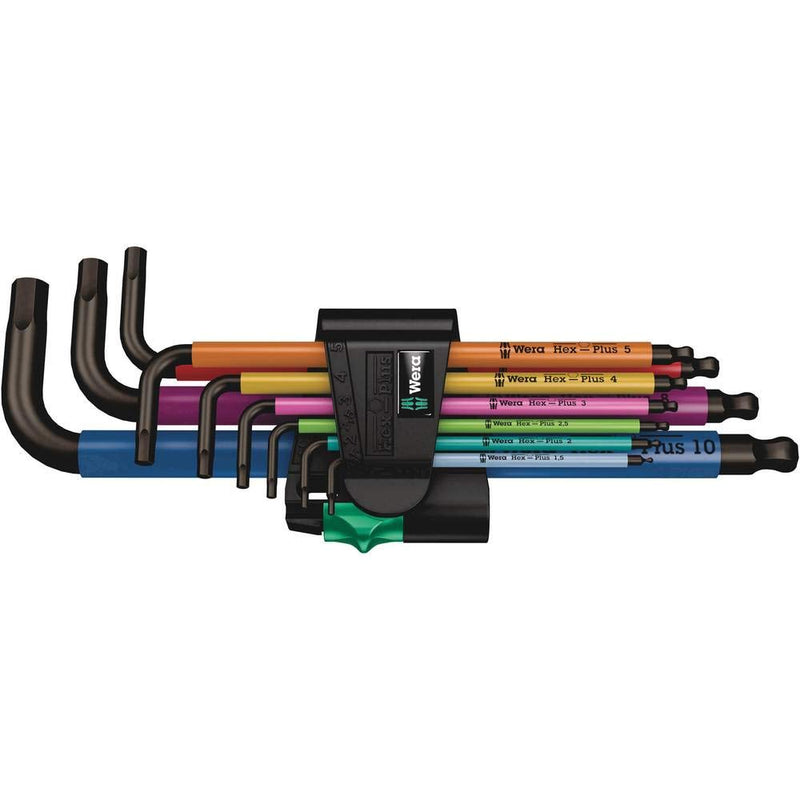 Wera 05022089001 950/9 Hex-Plus Multicolour 1 L-key set, metric, BlackLaser, 9 pieces | bike-hand-tools Solid
