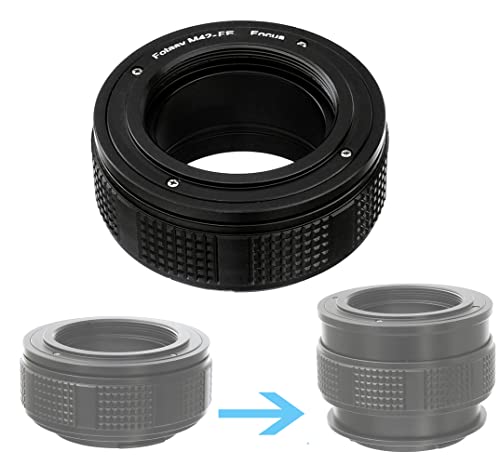 Fotasy M42 Lens to Sony E-Mount Focusing Helicoid Adapter, 42mm Screw Mount lens to E-Mount Macro Extension Tube, fits Sony a3000 a3500 a5000 a5100 a6000 a6100 a6300 a6400 a6400 a6500 a6600 M42 Lens - NEX Helicoid