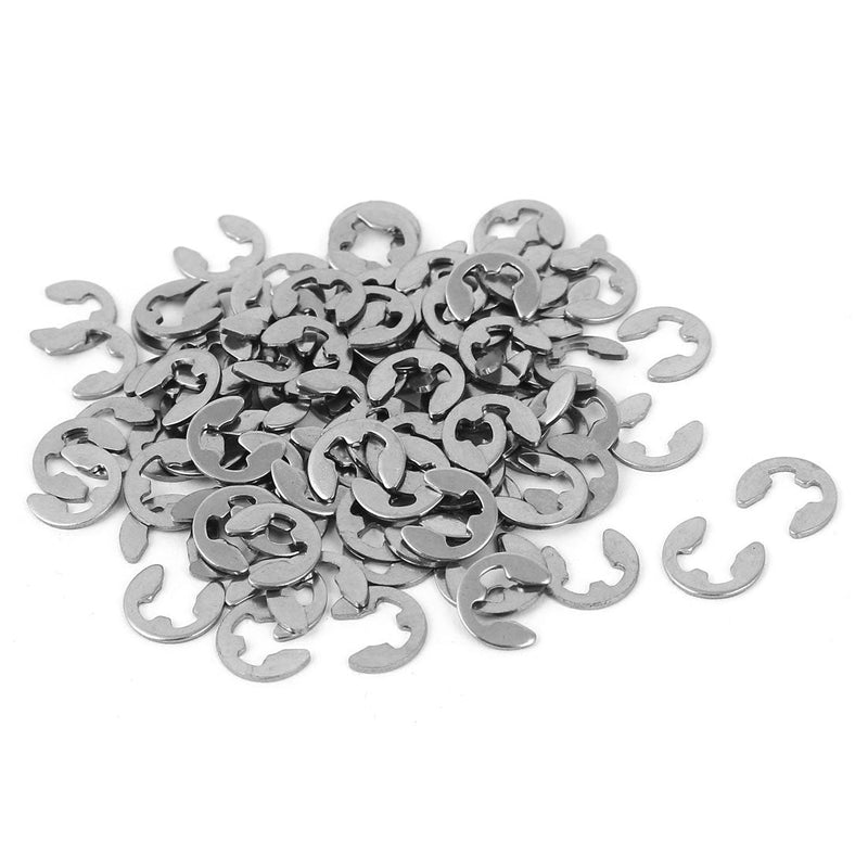 [Australia - AusPower] - uxcell 4mm Inner Dia 304 Stainless Steel E Clip Retaining Rings Circlips 100 Pcs 