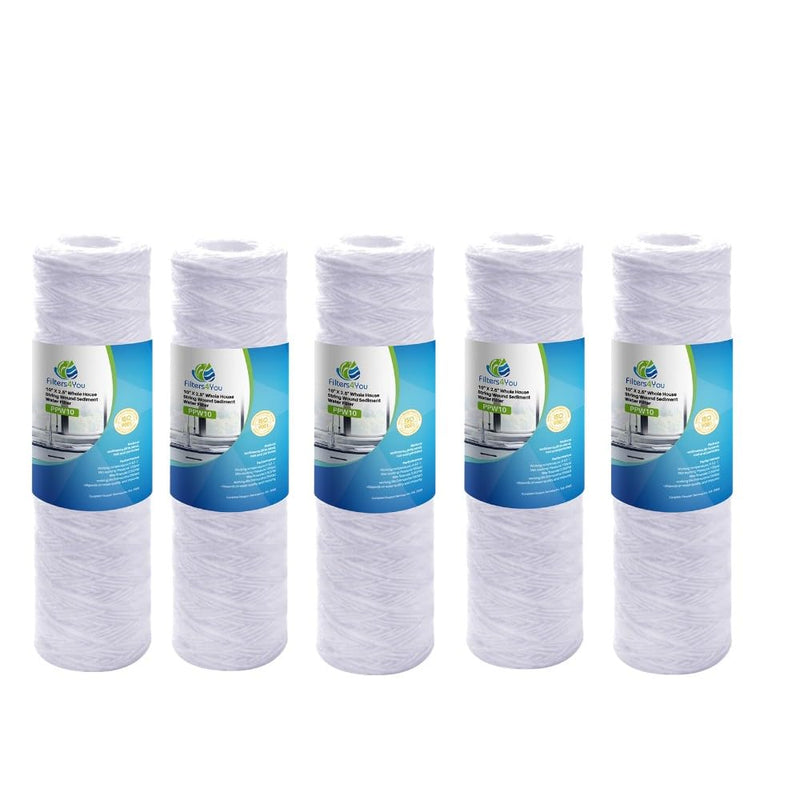 CFS – 10" x 2.5" Sediment Water Filter Cartridges Compatible with Campbell 1SS Models – 5 Micron Replacement Filter – Removes Bad Taste & Odor – Whole House Filter – 5 Pack 5 Count (Pack of 1)