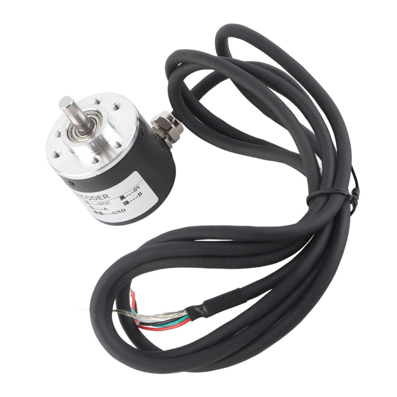 [Australia - AusPower] - Magnetic Incremental Rotary Encoder with Quadrature AB Phase Output, 6mm Shaft, 600 Pulses Per Revolution, DC 5 Volts to 24 Volts Wide Input Voltage 