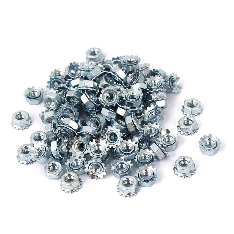 [Australia - AusPower] - uxcell M3 Female Thread Zinc Plated Kep Hex Nut 100pcs 