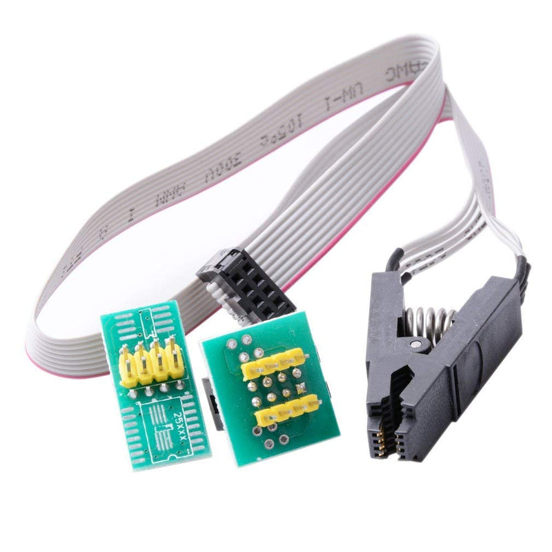 [Australia - AusPower] - HiLetgo SOIC8 SOP8 Flash Chip IC Test Clip IC Socket Adapter 150MIL 205MIL BIOS/24/25/93 