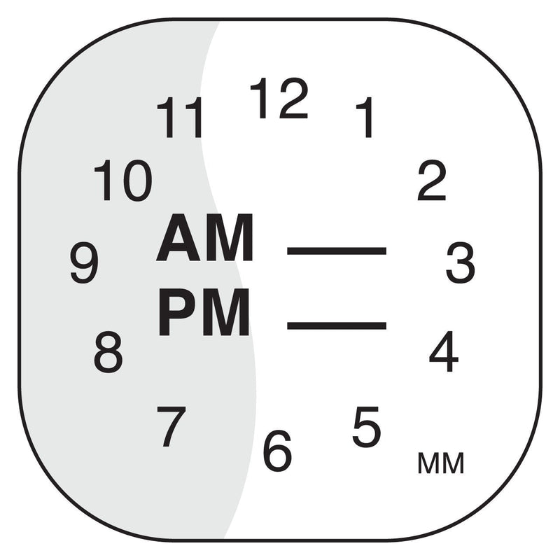 [Australia - AusPower] - DayMark Safety Systems MoveMark IT110063 Clock Removable Label, 1" x 1" Roll of 1000 