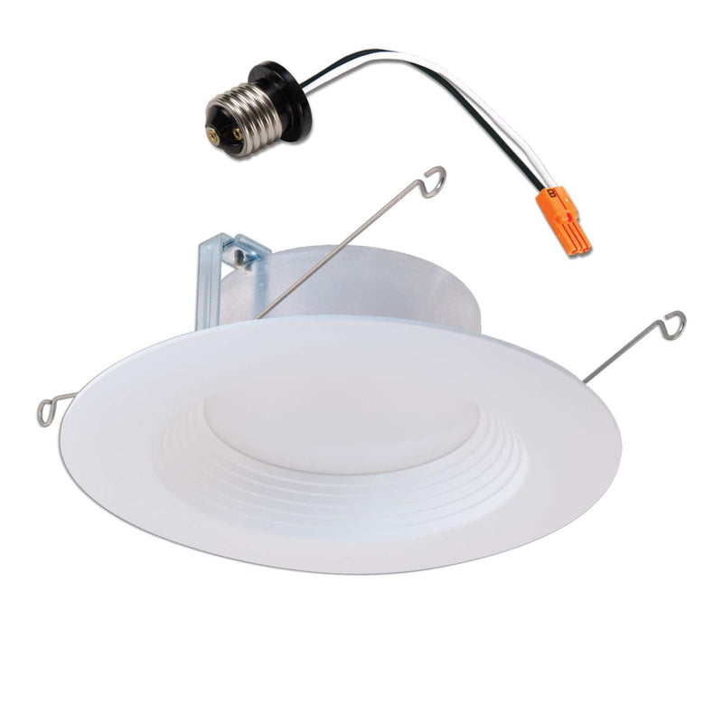 [Australia - AusPower] - Halo 5-inch and 6-inch LED Retrofit Baffle Downlight, 3000K Soft White Recessed Lighting 1PK- Standard Recessed LED Light Fixture 