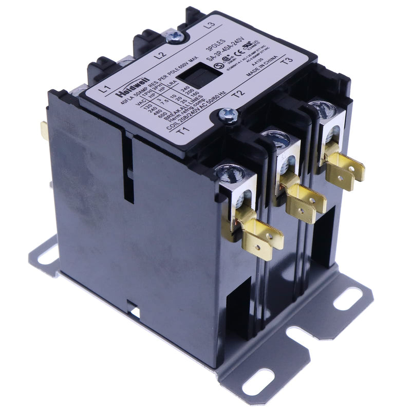 [Australia - AusPower] - SA-3P-40A-240V 3 Pole 40 Amp 240V Coil Definite Purpose Air Conditioner Contactor 