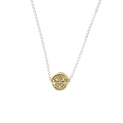 My Saint My Hero Benedictine Blessing Necklace – A Petite, Handcrafted Symbol of Protection, Faith & Divine Strength Goldtone