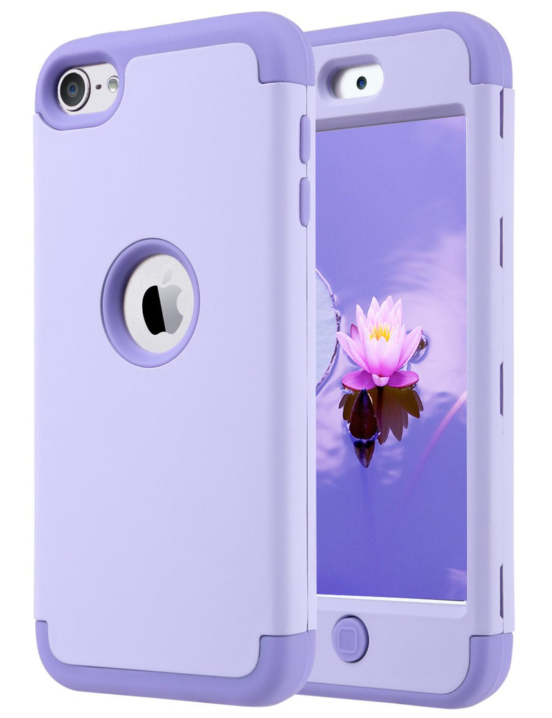 [Australia - AusPower] - ULAK Compatible with iPod Touch 7 Case, iPod Touch 6 Case, iPod Touch 5 Case, Heavy Duty High Impact Knox Armor Case Cover for iPod Touch 5th/6th/7th Generation, Purple 