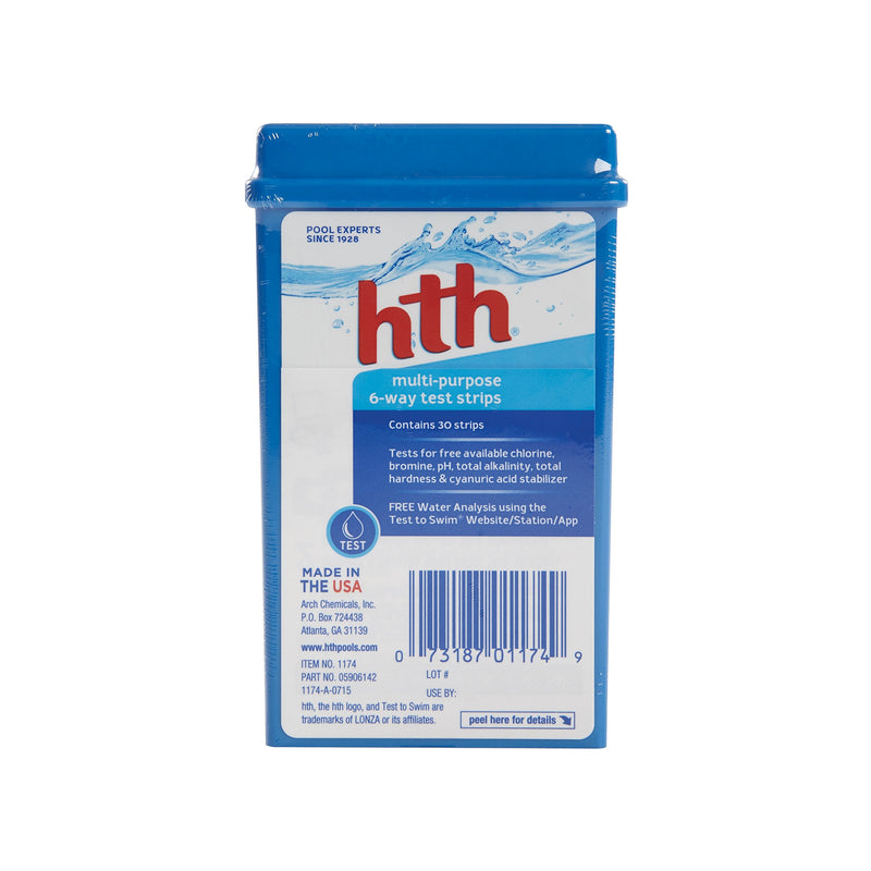 [Australia - AusPower] - HTH 1174 Multi Purpose 6-Way Test Strips for Swimming Pools, 30 ct Old Packaging 