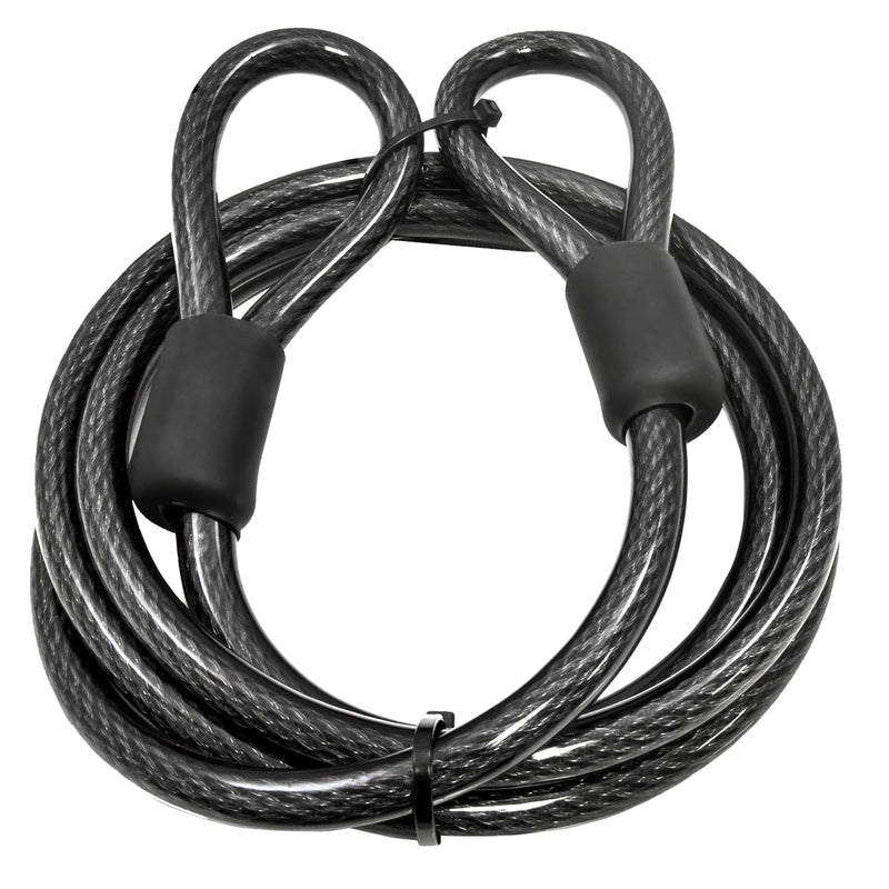 [Australia - AusPower] - Lumintrail 12mm (1/2 inch) Heavy-Duty Security Cable, Vinyl Coated Braided Steel with Sealed Looped Ends (4', 7', 10', 15' or 30') (7-FT) 7-FT 