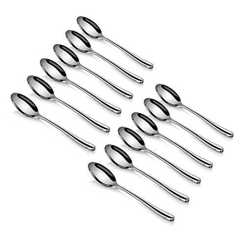 Artaste Rain II Forged 18/10 Stainless Steel Teaspoon Set of 12, Silver, 7-Inch