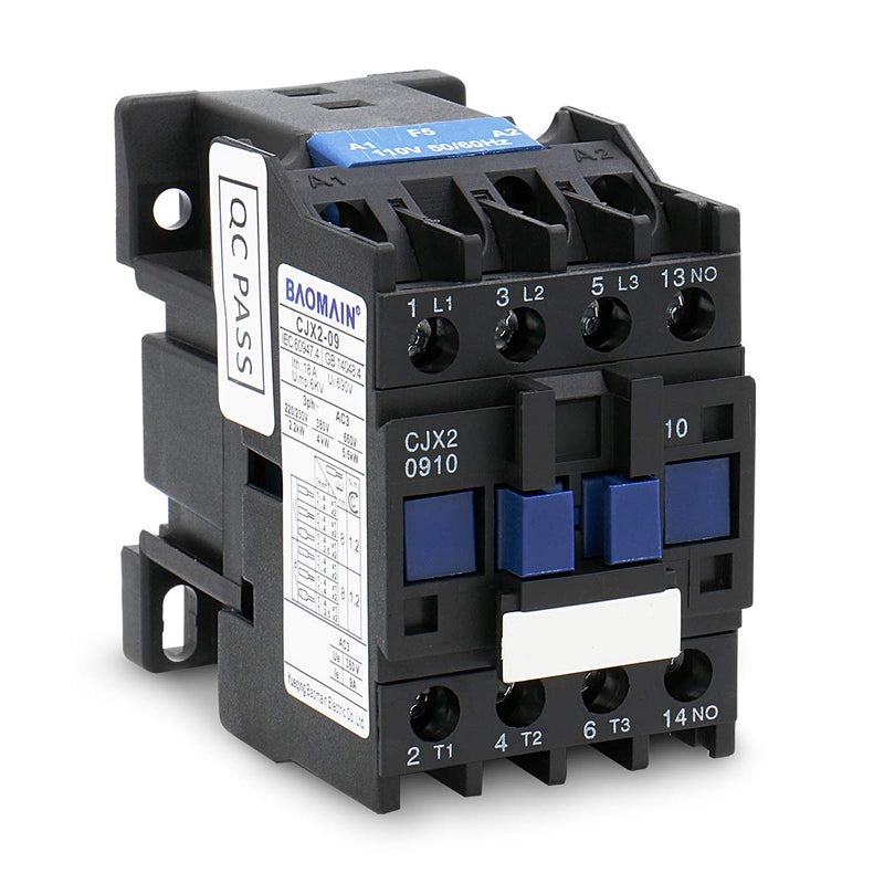 [Australia - AusPower] - Baomain AC Contactor CJX2-0910 110V 50/60 Hz Coil 3 Phase 1NO 660V 25 Amp 