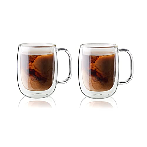 Zwilling Sorrento Double Wall Glass Set of 2, 335 ml, Glass Transparent 12 Ounces