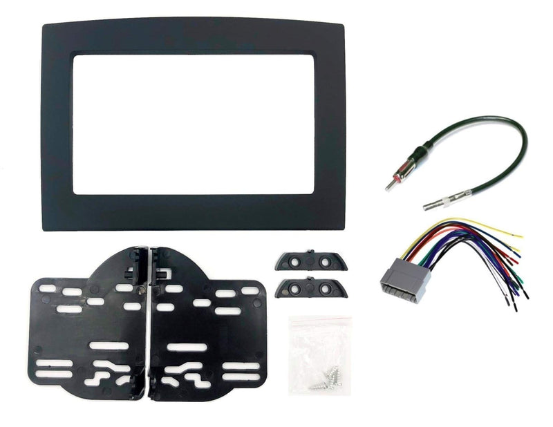 [Australia - AusPower] - Black Radio Stereo Double Din Dash Install Kit w/Wiring Harness Compatible with Dodge Ram 2006-2010 