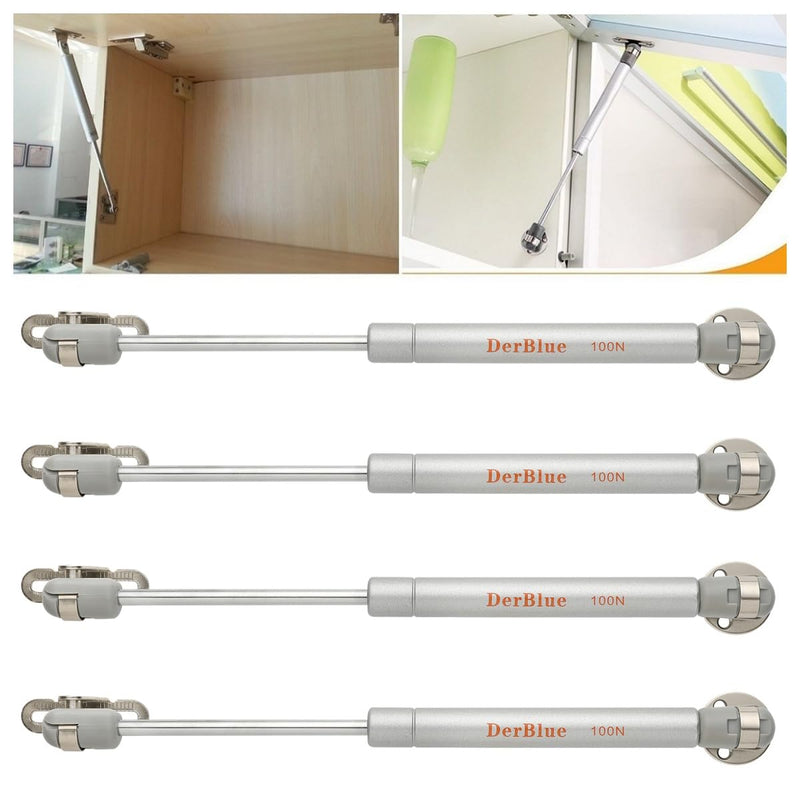 [Australia - AusPower] - DerBlue 4-Pack 10inch 100N/25lb Gas Struts for Cabinets - Professional Cabinet Shocks and Gas Struts Silver 