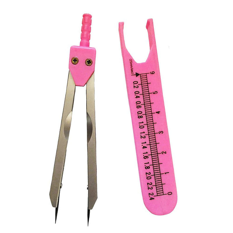 [Australia - AusPower] - Airgoesin EKG ECG Calipers Nursing or Doctor Caliper Divider for Measuring Drafting Electrocardiographs with Ruler (Pink) 