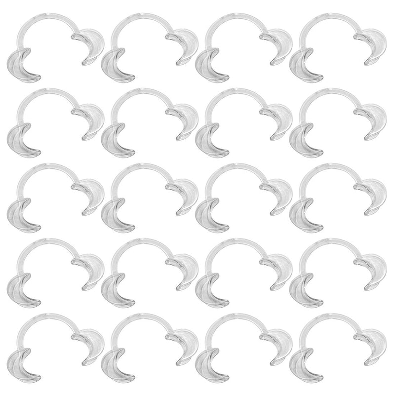 [Australia - AusPower] - EZGO 20 Pieces (Size L) C-Shape Teeth Whitening Cheek Retractor, Disposable Dental Mouth Opener, Dental Lip Cheek Retractor for Mouthguard Challenge Game 