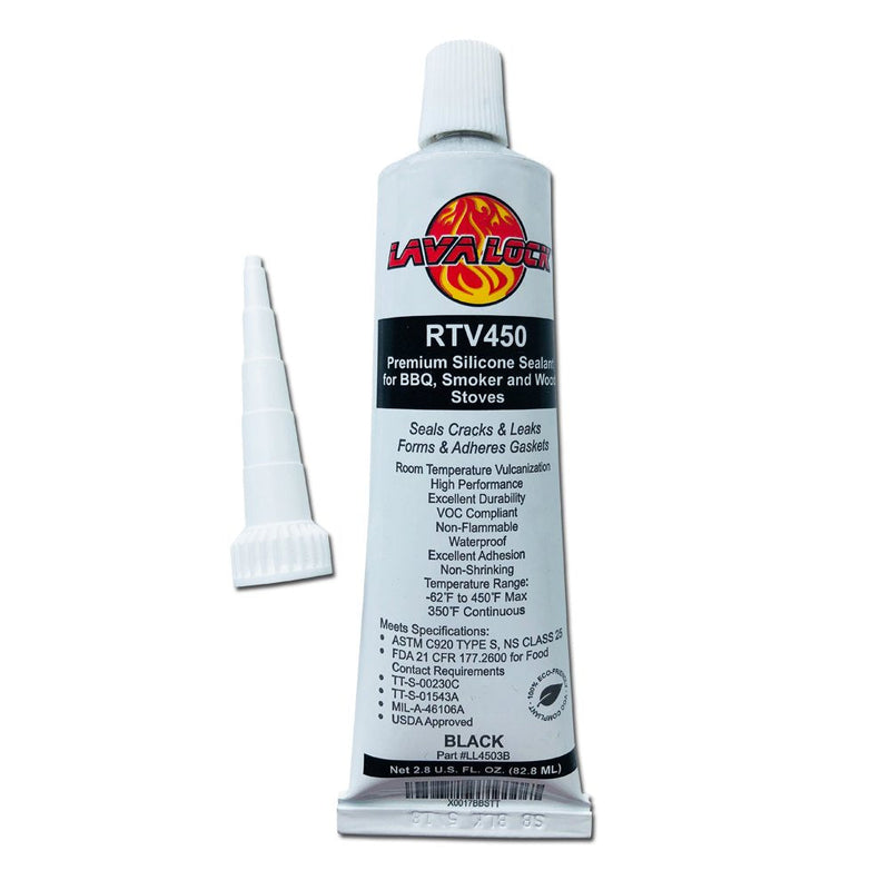 [Australia - AusPower] - LavaLock® Black Food Safe BBQ Adhesive 3 oz Grill Smoker High Temp RTV Silicon 