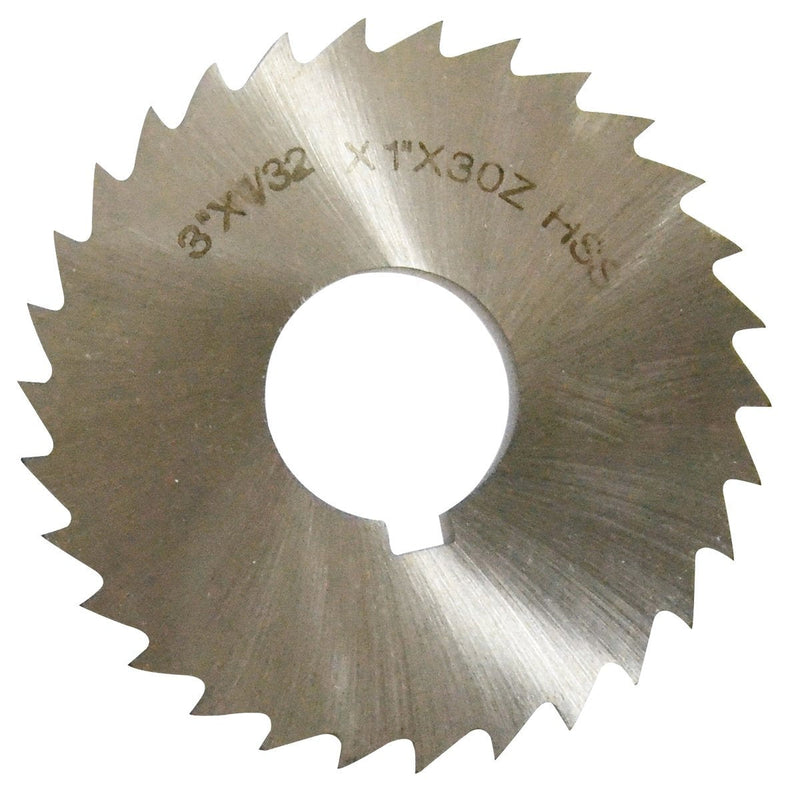 HHIP 5071-4408 High Speed Steel Plain Slitting Saw, 4" Diameter, 1/8" Face, 1" Hole, 4" Diameter 4" Dia x 1/8" Face x 1" Arbor