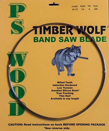Timber Wolf PS Wood band saw blade, 131-1/2 x 3/8 inch, 6 TPI toothed blade