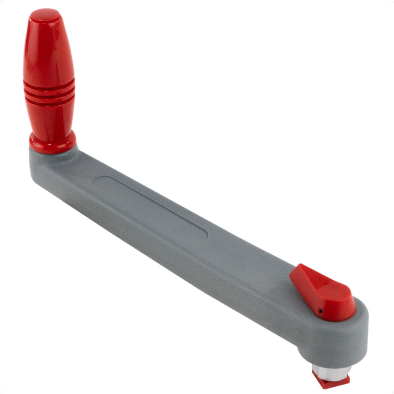 Five Oceans Sailboat Winch Handle, Universal Floating Winch Handle, Lock–in Mechanism, Lightweight and Strong, Fiberglass Reinforced Plastic 8" Gray & Red (1 Pack)