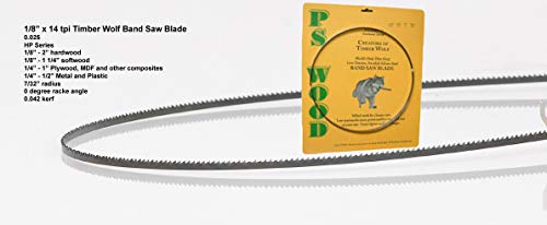 Timber Wolf PS Wood band saw blade, 115 x 1/8 inch, 14 TPI, coiled product view
