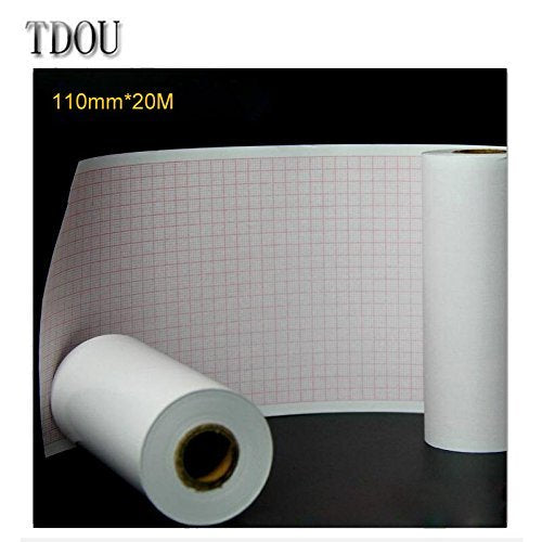[Australia - AusPower] - TDOU Thermal paper Roll ECG Paper 110mm*20M for CE Marked Digital 12 Leads 3/6 Channel ECG Machine ECG600G Insulation Paper 
