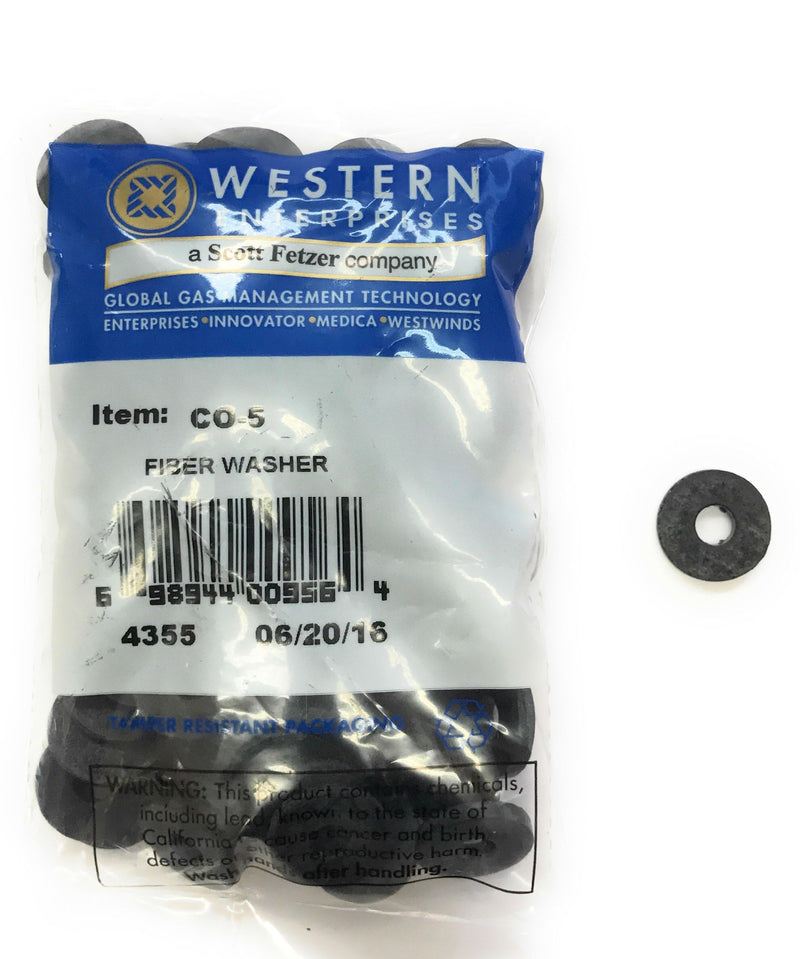 [Australia - AusPower] - Western Enterprises CO-5 Regulator Inlet Washers, CO2, Fiber, CGA-320, Flat (Pack of 100) 