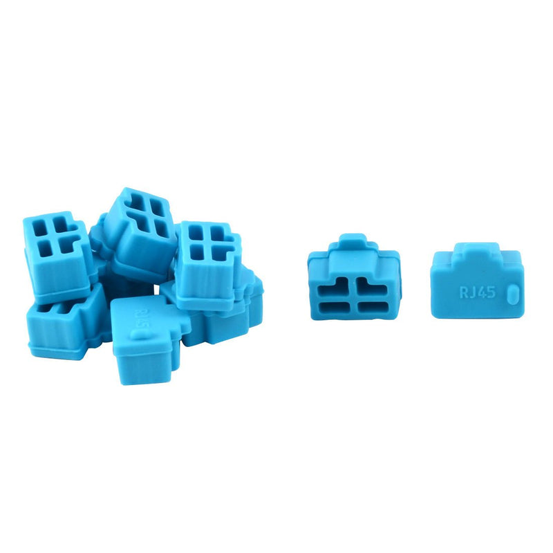 [Australia - AusPower] - uxcell Laptopn PC Ethernet Hub Port RJ45 Anti Dust Cover Cap Protector Blue 10Pcs 