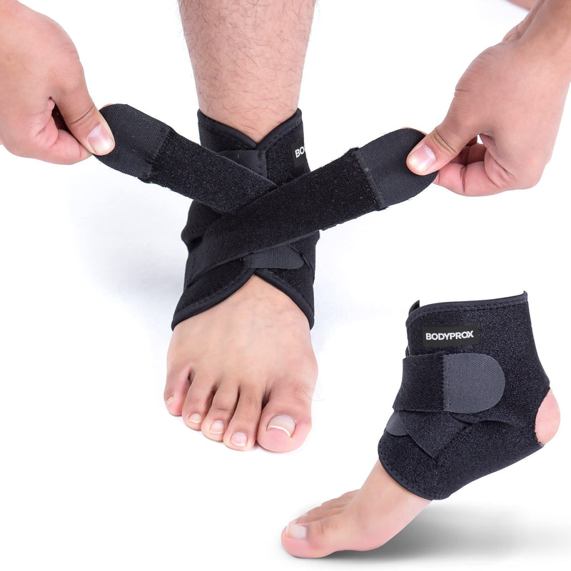 [Australia - AusPower] - Bodyprox Ankle Support Brace, Breathable Neoprene Sleeve, Adjustable Wrap! 