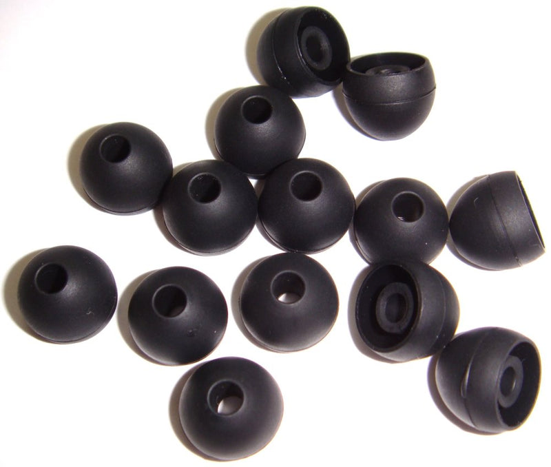 [Australia - AusPower] - Xcessor Replacement Silicone Earbuds 7 Pairs (Set of 14 Pieces). S, Black 