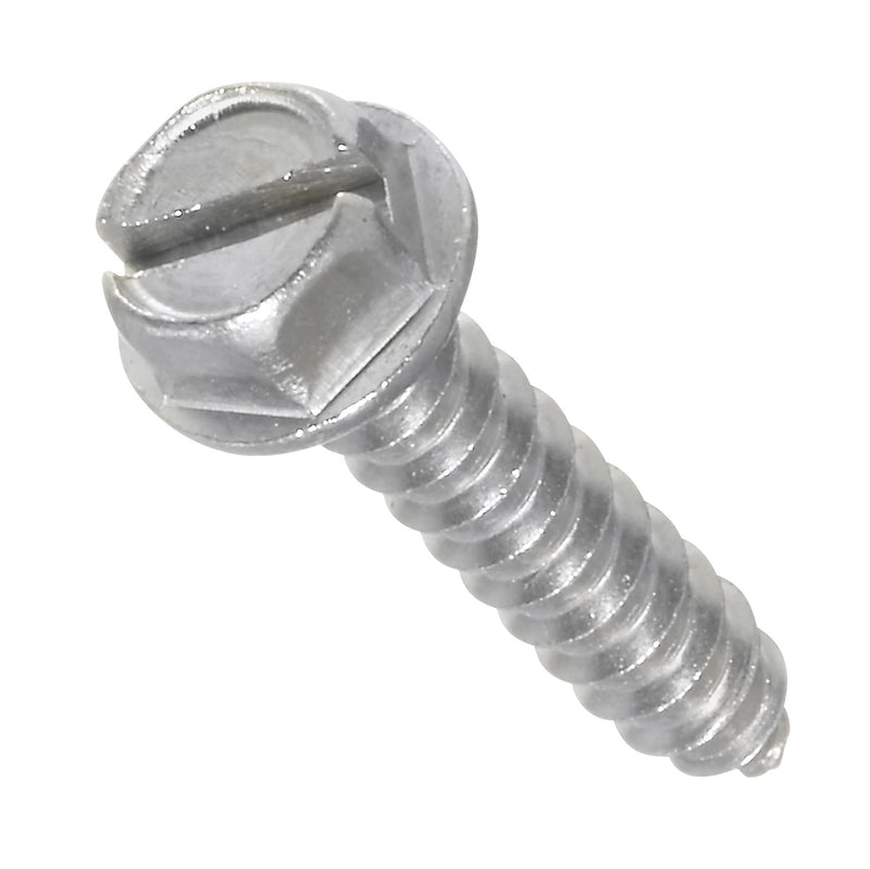 #14 x 1-1/4" Hex Washer Head Sheet Metal Screws, External Hex Drive, Stainless Steel 18-8, Full Thread, Bright Finish, Self-Tapping, Type A, Quantity 50 By Fastenere #14 x 1-1/4" (50 Pack)