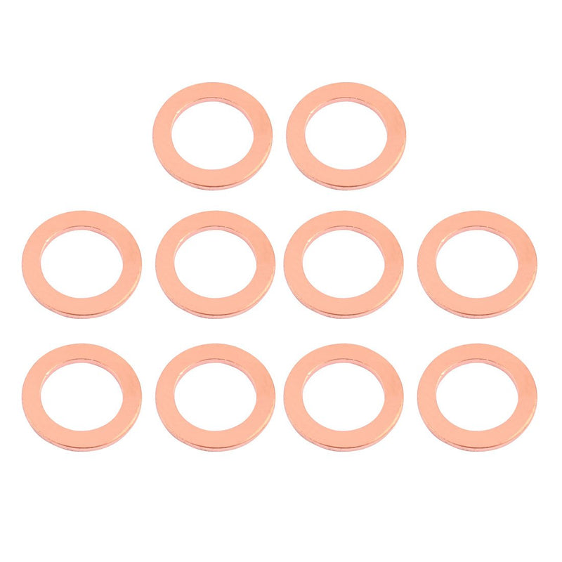 [Australia - AusPower] - uxcell uxcell10pcs 24mm x 18mm x 2mm Flat Ring Copper Crush Washer Sealing Gasket Fastener 