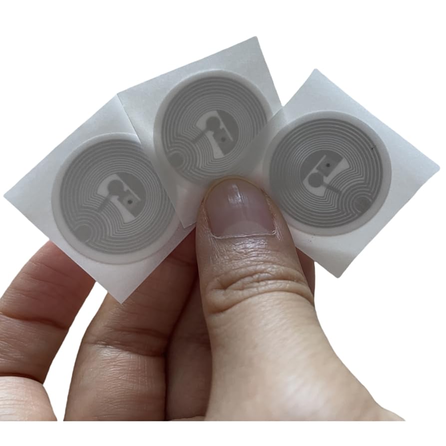 YARONGTECH RFID sticker tag 13.56mhz Round 25mm adhesive back -50pcs Diameter 25mm