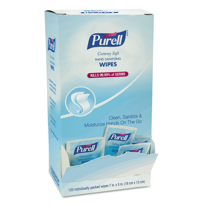 [Australia - AusPower] - Cottony Soft Individually Wrapped Hand Sanitizing Wipes, 5" x 7", 120/Box 