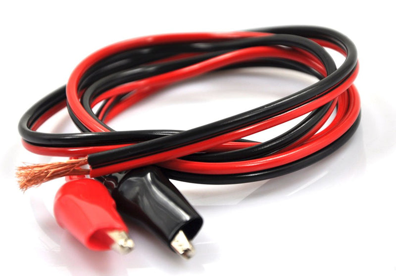[Australia - AusPower] - XINCOL XT-15 39" (1M) 15/2 Test Probe Power Supply Cords Test Lead Set DC Output Wiring Cable for Switching Power Supply, Red Black Copper Wire With Insulated Banana Alligator Clips At One End 