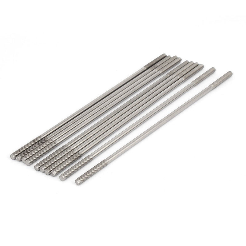 [Australia - AusPower] - uxcell M5x190mm 304 Stainless Steel Double End Threaded Stud Screw Bolt 10pcs 