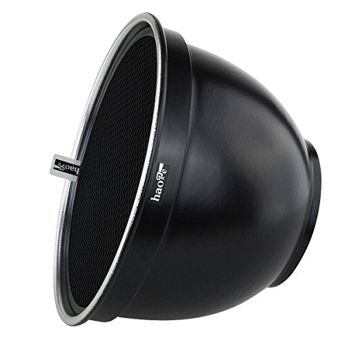 Haoge 7" Standard Reflector Diffuser with 60 Degree Honeycomb Grid for Balcar Alien Bees Alienbees Paul C Buff Einstein White Lightning Studio Light Strobe Monolight Flash