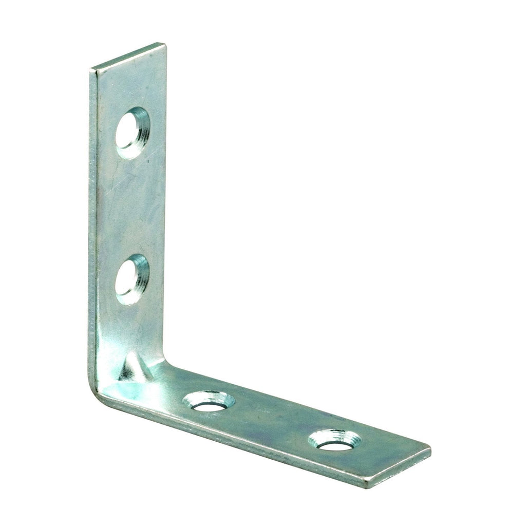 Prime-Line MP9221 Angle Corner, 2 In., Steel Construction, Zinc Plated, 4 Hole Bracket (10 Pack)