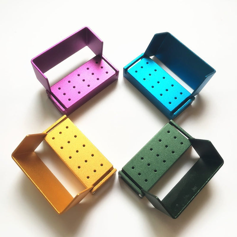 [Australia - AusPower] - 15 Holes Autoclavable Dental FG High Speed Burs Holder Blocks 4pcs/Set 