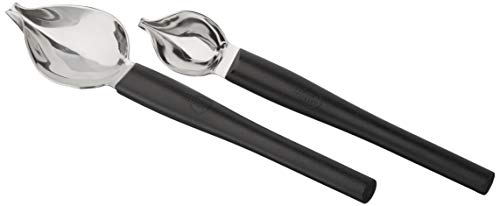 Mercer Culinary Precision Drawing Decorating Spoon Set, Large/Small, Stainless Steel Large 7-7/8-Inch and Small 7-Inch Set