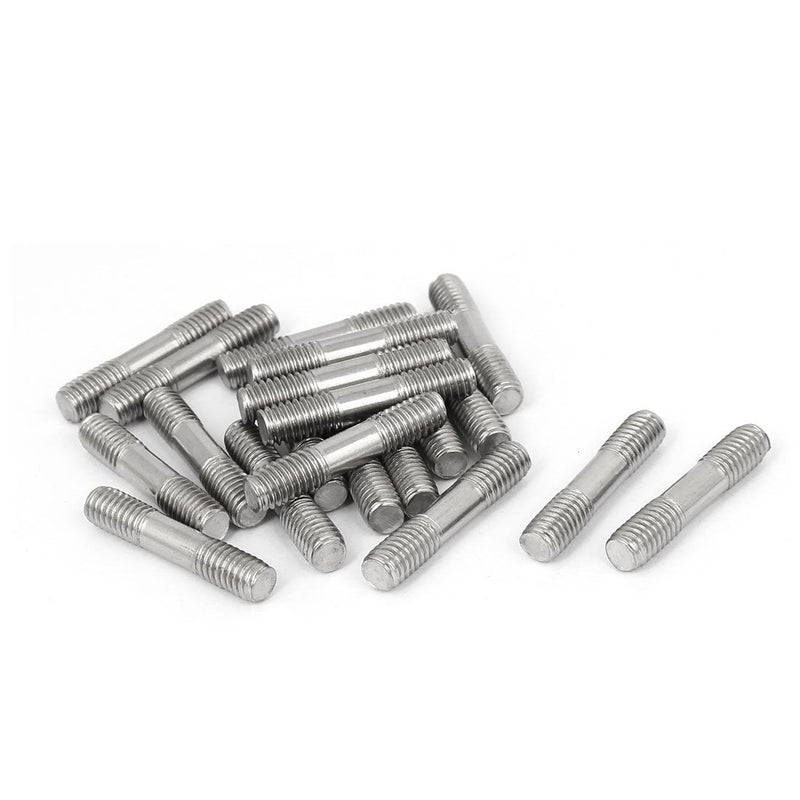 [Australia - AusPower] - uxcell M6x30mm 304 Stainless Steel Double End Threaded Stud Screw Bolt 20pcs 