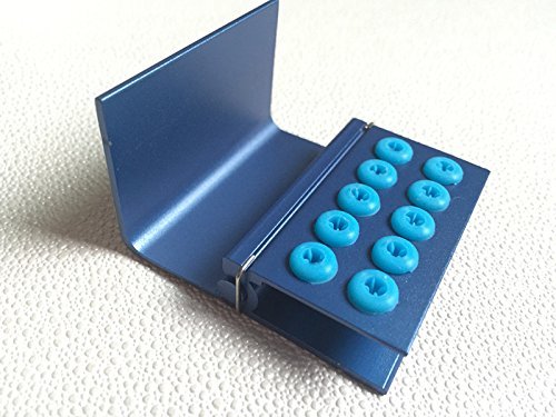 [Australia - AusPower] - 5pcs (Blue)10 Holes Dental FG RA Burs Holder Block Sterilizer Stand with Silicone 