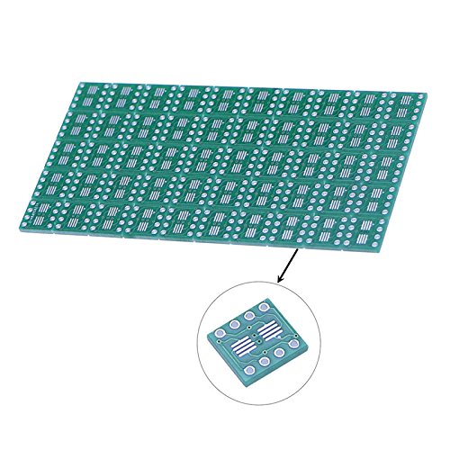 [Australia - AusPower] - JIUWU 50pcs 8 Pin Double Side Prototype PCB Printed Adapter Board SO MSOP TSSOP SOIC SOP8 to DIP8 Green 