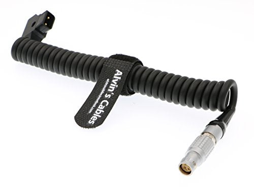 Alvin's Cables RED Komodo-X 1B 6 Pin Female to D-Tap Coiled Power Cable for RED V-Raptor DSMC2 Epic Scarlet Camera, for DJI Ronin 4D coiled cable straight 6 pin