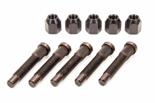 Moroso 46480 wheel stud and lug nut kit, 1/2-20 x 3-inch studs with .615-inch knurl diameter
