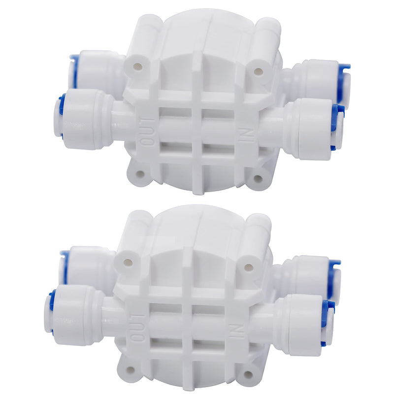 [Australia - AusPower] - DIGITEN 1/4" Automatic Shut-Off Valve with Quick-Connect Fittings For RO Reverse Osmosis(Pack of 2) 