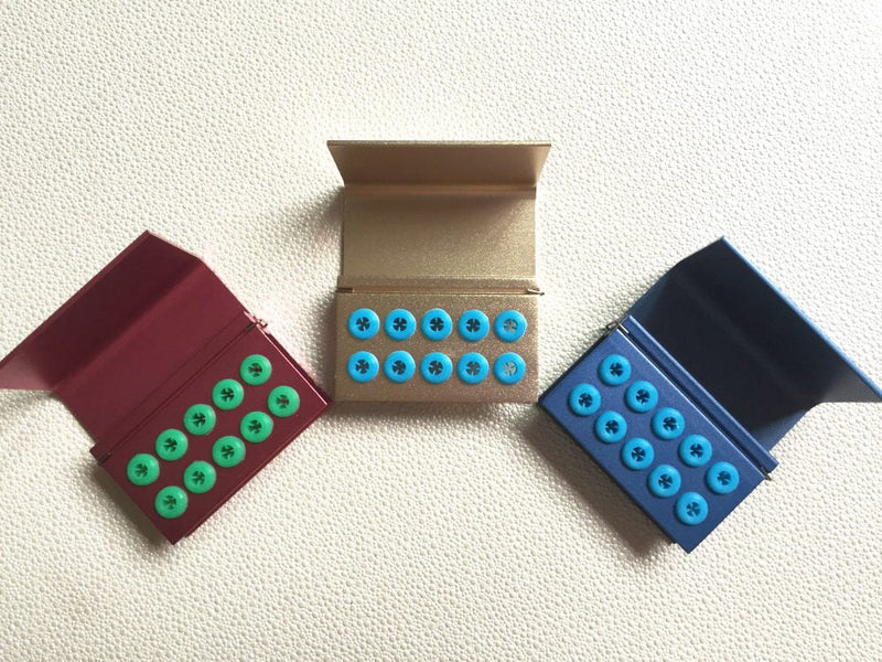 [Australia - AusPower] - 3pcs 10 Holes Dental FG Bur Burs Disinfection Autoclave Holder Block Blocks 3 Color 