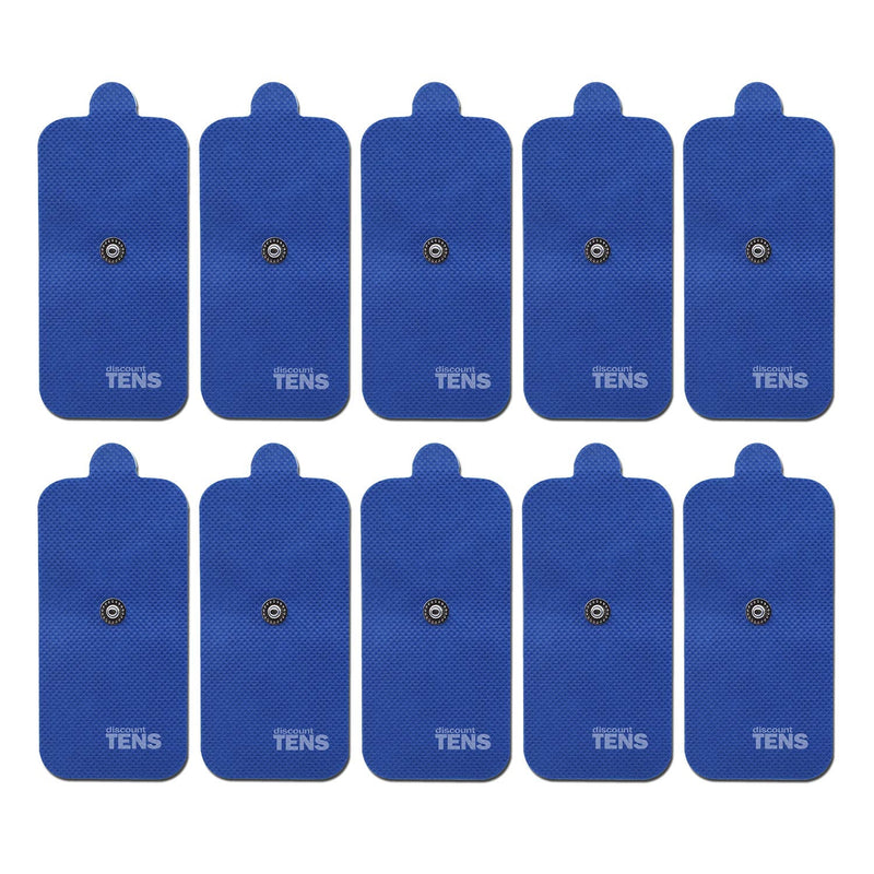 [Australia - AusPower] - HiDow Compatible Replacement TENS Electrodes, Premium Quality Electrode Pads for Hi-Dow TENS Units, 5 Pair of Snap TENS Unit Electrodes (10 TENS Unit Pads), 2 inch X 4 inch, Discount TENS Brand 2x4 Inch (Pack of 10) 