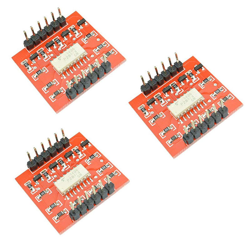 [Australia - AusPower] - HiLetgo 3pcs TLP281 Optocoupler Isolation Board Optical Coupler Isolation Module 4 Channel Optical Coupler Isolation Module High/Low Level Expansion Board 